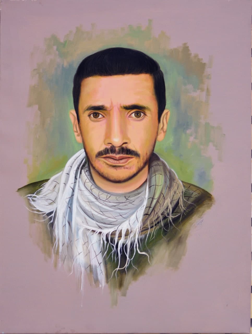 نقاشی چهره شهید مصطفی خلج